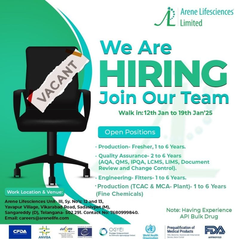 API Walk In Interview for Production, QA & Engineering.