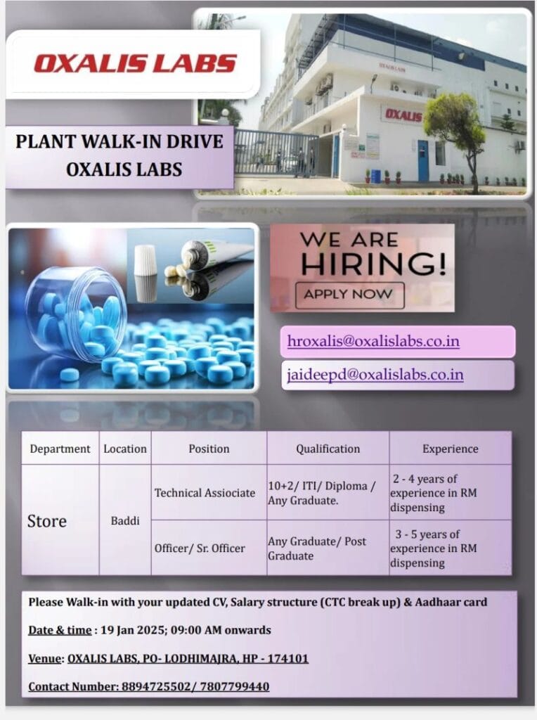 Oxalis Plant Walk In Drive for Stores @ Baddi.